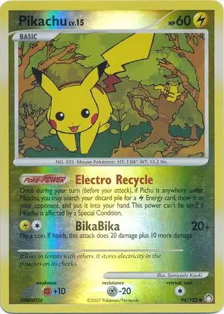 Mysterious Treasures Pikachu #94/123 reverse holo